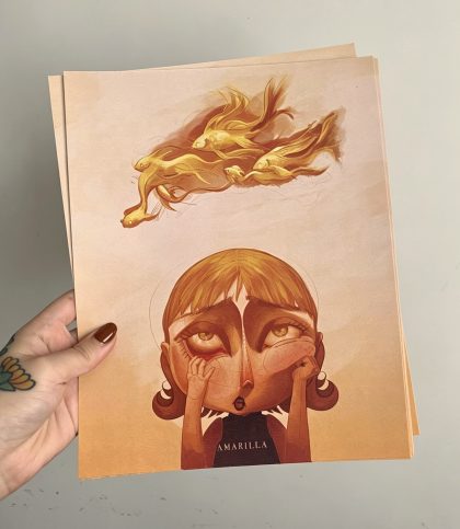 La niña de las ojeras Doradas (Roja)