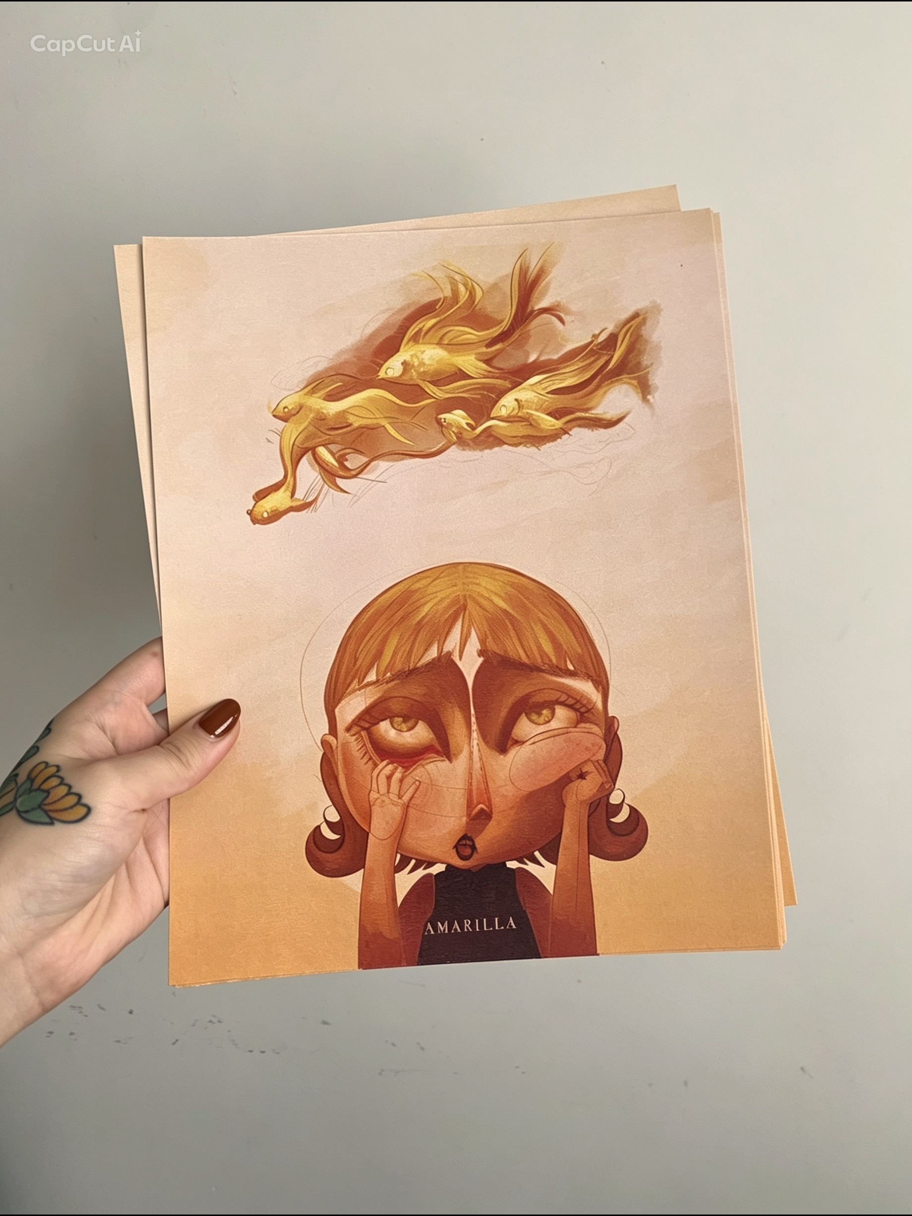 La niña de las ojeras Doradas (Roja)