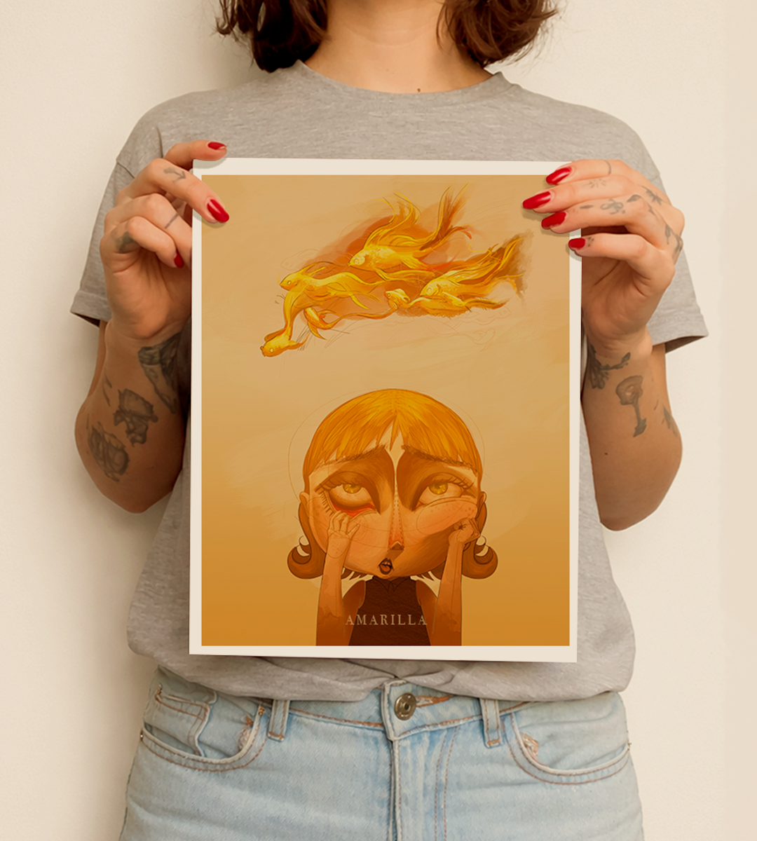 La niña de las ojeras Doradas (Roja) - Image 2